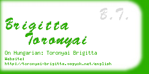brigitta toronyai business card